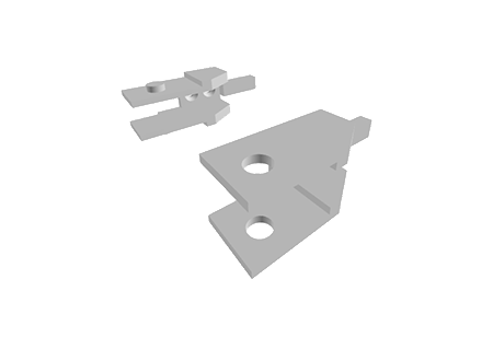 Cable chain bracket 10mm comb